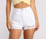 Never Enough High Rise Destructed Shorts