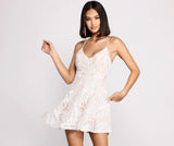 Nicole Formal Sequin Scroll Party Dress