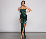 Norah Formal High Slit Satin Dress