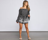 Off The Shoulder Paisley Perfection Romper