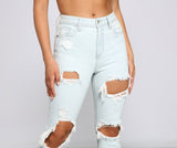 On Edge High Rise Destructed Skinny Jeans