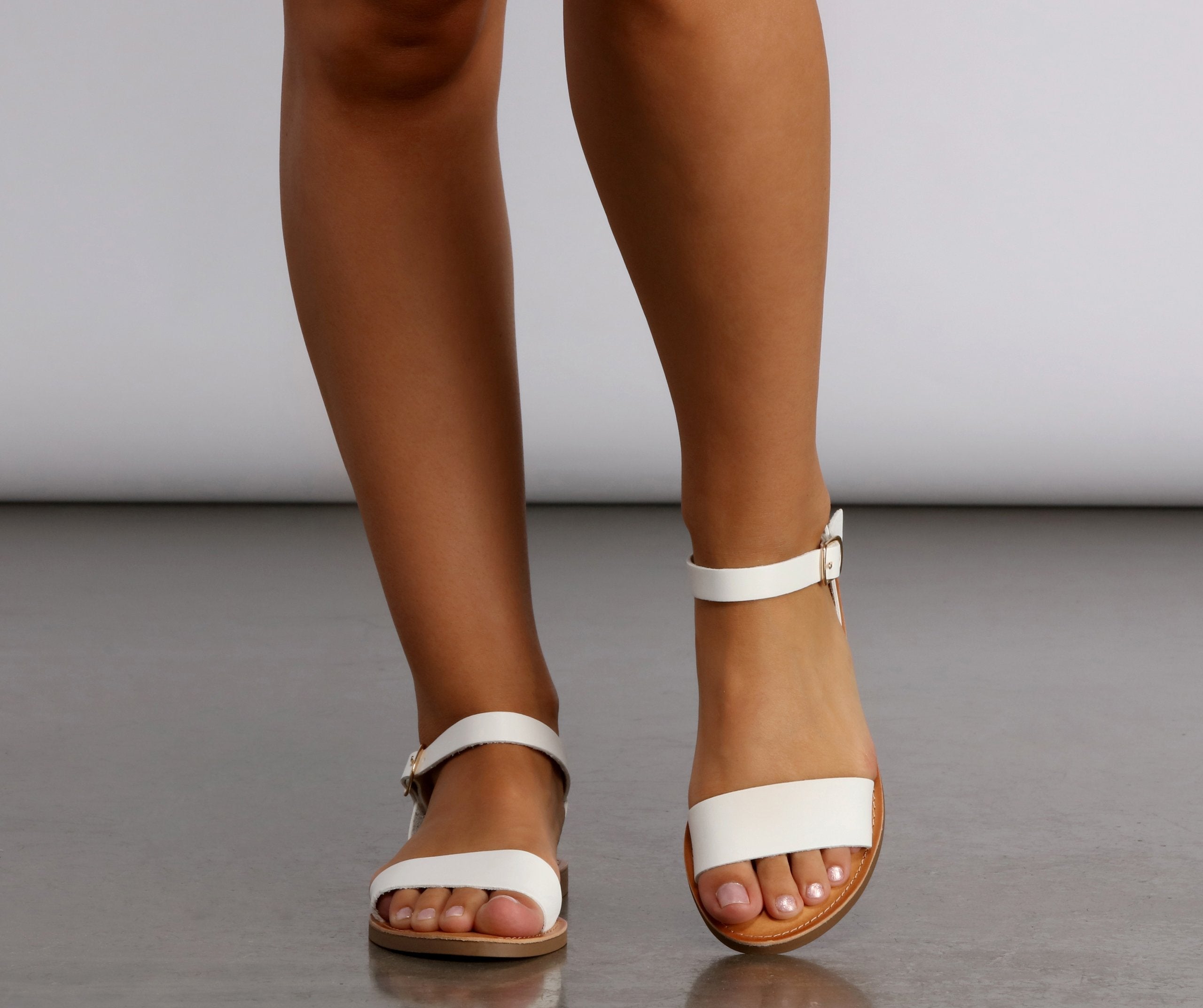 Perfectly Simple Faux Leather Sandals