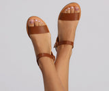 Perfectly Simple Faux Leather Sandals