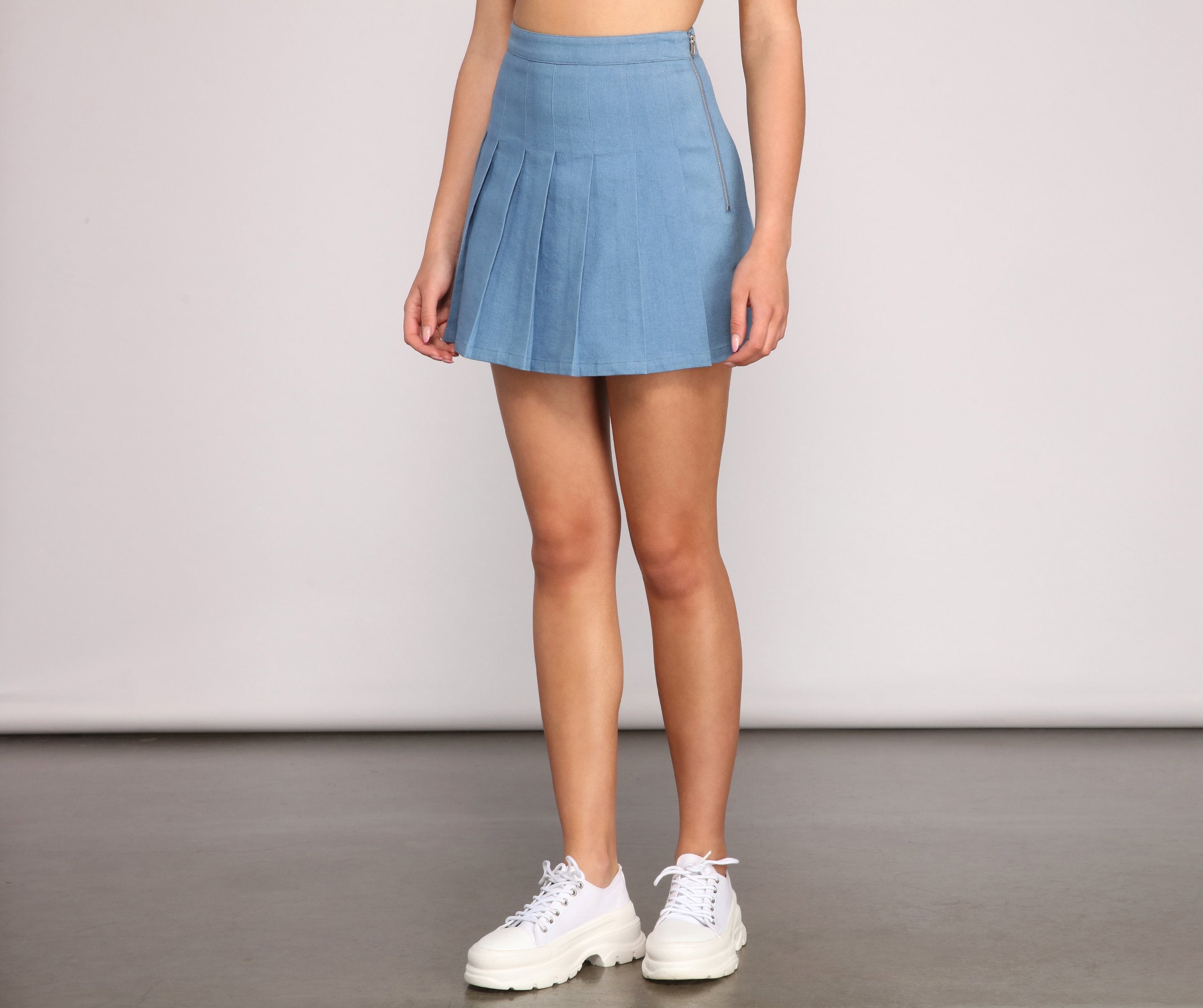 Pleated Perfection Mini Skirt