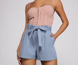 Poised Paper Bag Ponte Shorts