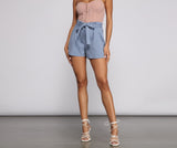 Poised Paper Bag Ponte Shorts