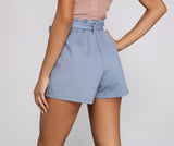 Poised Paper Bag Ponte Shorts