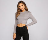 Puff Sleeve Perfection Crop Top