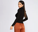 Puff Sleeve Turtleneck Top