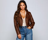 Rev It Up Faux Leather Moto Jacket