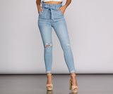 Rise Higher Paperbag Skinny Jeans