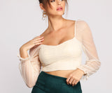 Sassy Sweetheart Mesh Crop Top