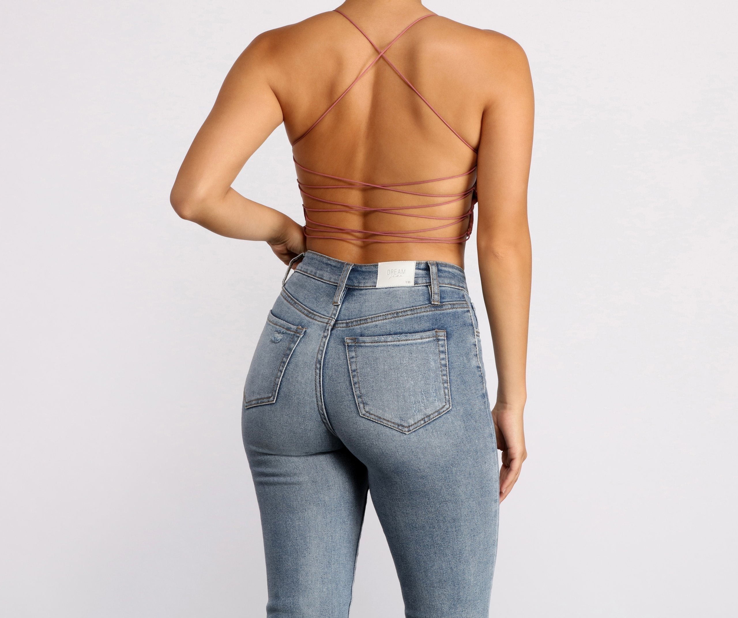 Sexy Strappy Back Crop Top