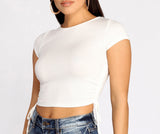 Side To Side Ribbed Knit Crop Top