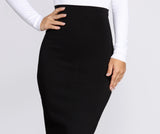 Simplicity Fitted Midi Skirt