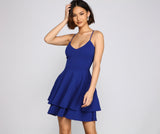 Simply Adorable Layered Skater Dress