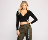 Simply Chic Wrap Front Crop Top