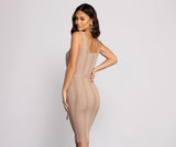 Slay In Style Ribbed Scoop Neck Midi Dress