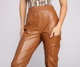 Sleek And Chic Vibes Faux Leather Pants