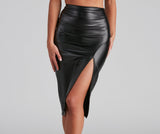 Sleek Stunner High-Slit Midi Skirt