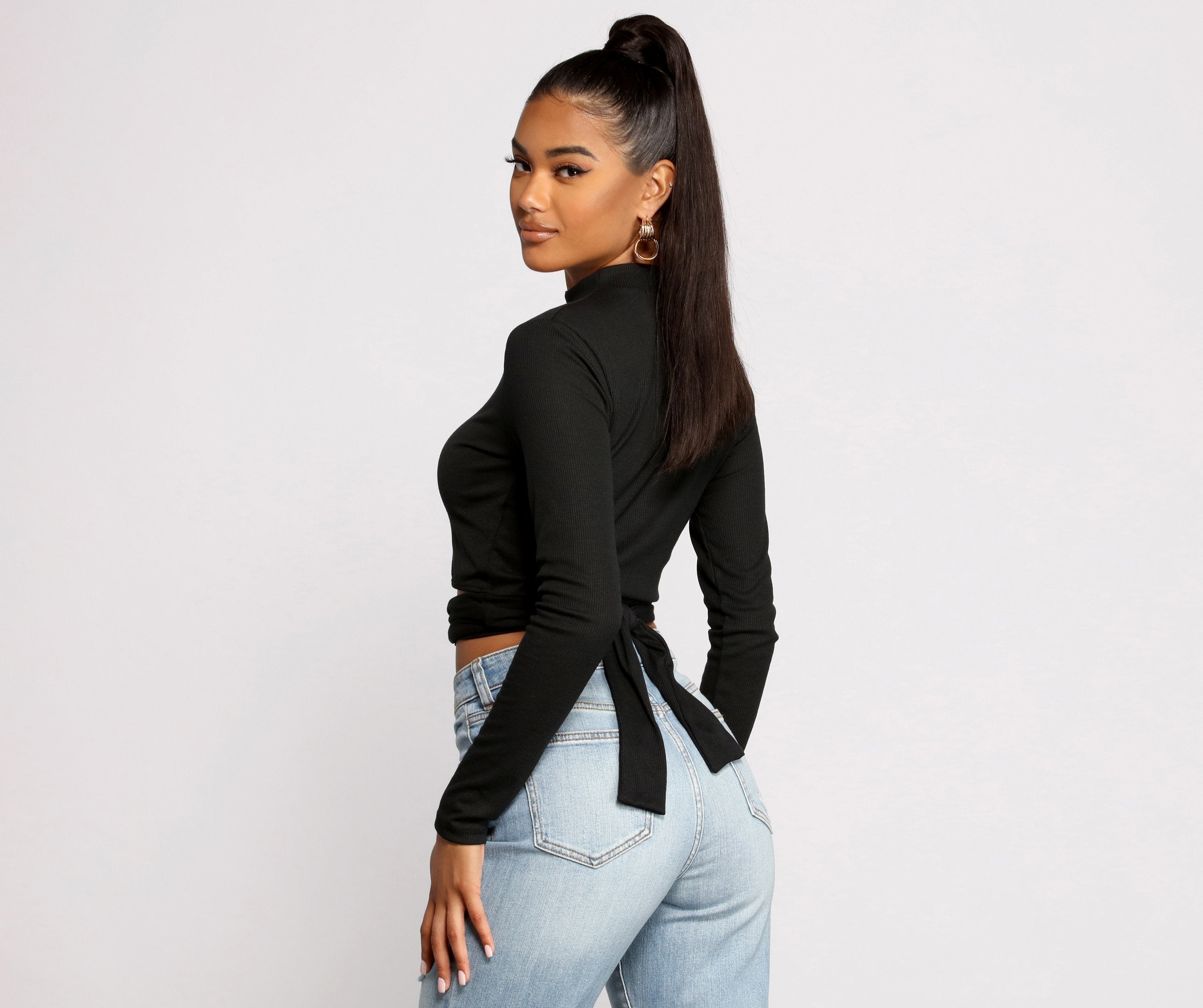 Sleek and Snatched Ribbed Knit Crop Top