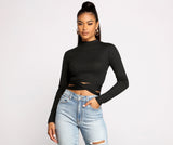 Sleek and Snatched Ribbed Knit Crop Top