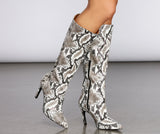 Slither In Style Stiletto Boots
