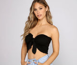 Smocked Tie-Front Tube Top