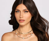 So Chic Two Row Butterfly Chain Choker