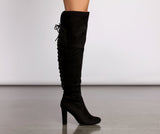 So Haute Over-The-Knee Lace Up Boots