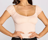 So Ruched Sweetheart Top