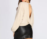 Soft Knit Open Back Top