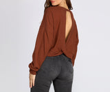 Soft Knit Open Back Top