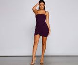 Sound the Alarm Crepe Wrap Mini Dress