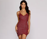 Sparkle Motion Glitter Mini Dress