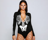 Spooktacular Skeleton Print Bodysuit