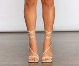 Strappy Style Square Toe Kitten Heels