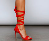 Strut It Lace-Up Stiletto Heels