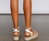 Studded Chic Faux Leather Espadrille Sandals