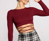 Stun and Impress Lace Up Crop Top