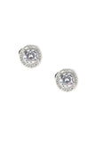 Stunning Cubic Zirconia Halo Studs