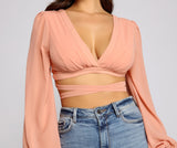 Stunning Strappy Chiffon Crop Top