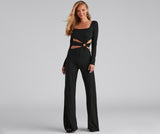 Stylish Affair O-Ring Wide Leg Jumpsuit