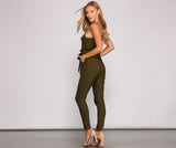 Stylish And Tapered Tie Waist Jumpsuit