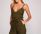 Stylish And Tapered Tie Waist Jumpsuit