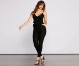 Stylish And Tapered Tie Waist Jumpsuit