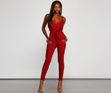 Stylish And Tapered Tie Waist Jumpsuit