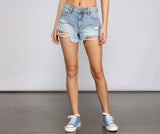 Stylish Days High Rise Cutoff Denim Shorts