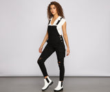 Stylish Edge Destructed Overalls