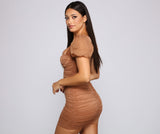 Stylish Influence Ruched Mini Dress